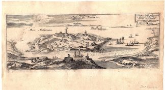 Antique Print-TABARCA ISLANDS-TUNESIA-AFRICA-CASTLE-SEA-Vorsterman-Peeters-1680