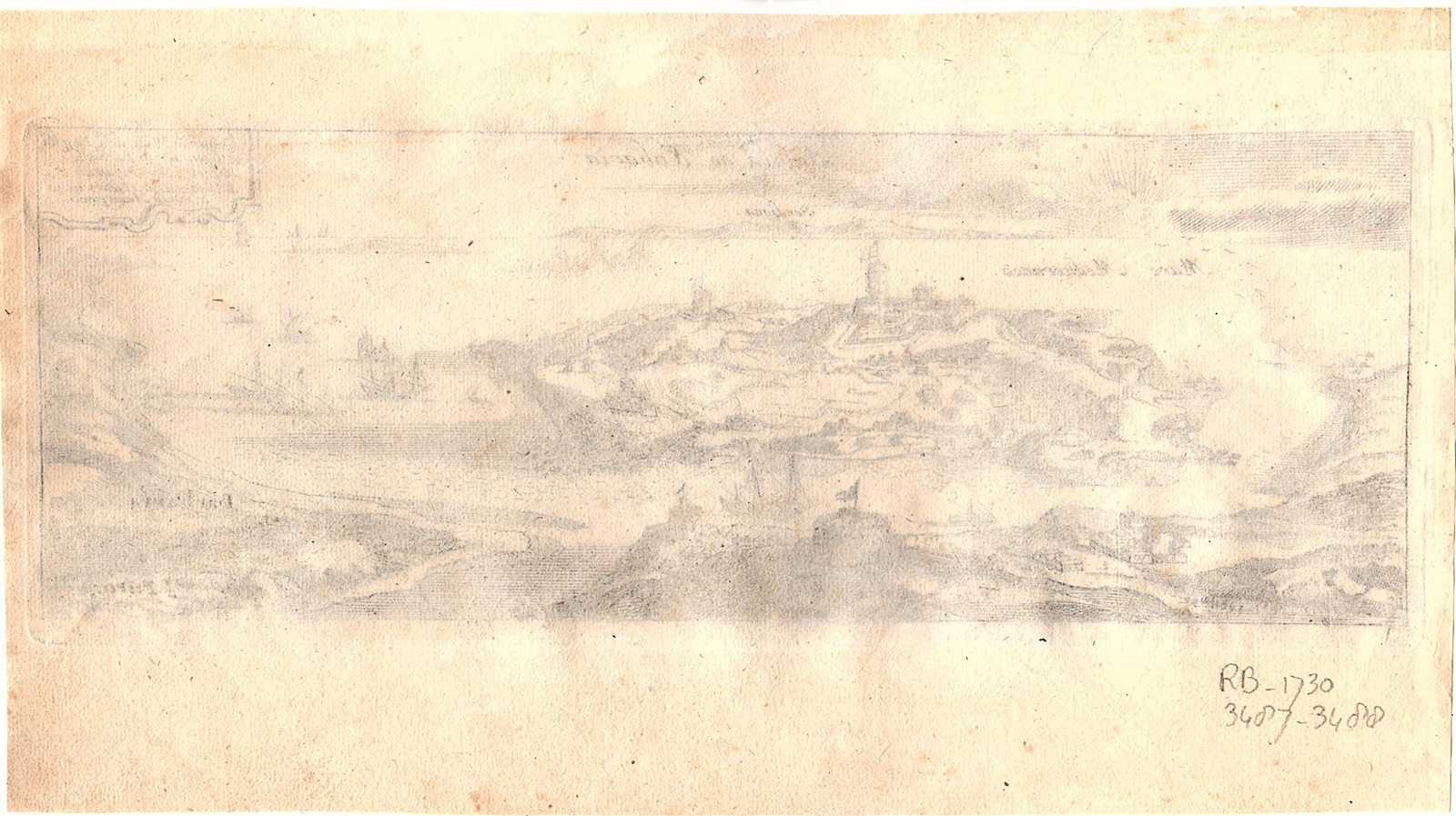 , Antique Print-TABARCA ISLANDS-TUNESIA-AFRICA-CASTLE-SEA-Vorsterman-Peeters-1680, Pictura Antique Prints