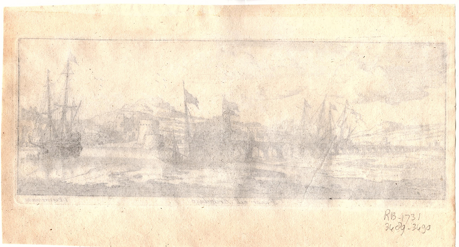 , Antique Print-FANAR-LEBANON-MIDDLE EAST-CASTLE-SEA-Vorsterman-Peeters-1680, Pictura Antique Prints
