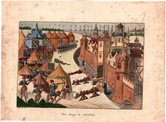 Antique Print-CITY-TUNIS-MAHDIA-TUNESIA-SIEGE-CANONS-CROSSBOW-John Harris-1804