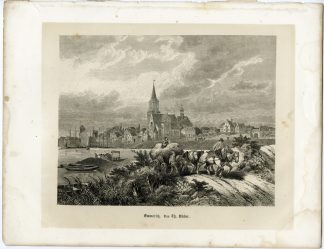 Antique Print-EMMERICH AM RHEIN-VIEW-GERMANY-Hildebrandt-Weber-c.1880