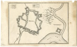 Antique Print-WESEL-FORTRESS-PLAN-GERMANY-Merian-c.1660