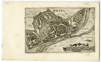 Rare-Antique Map-WESEL-PLAN-FORTRESS-GERMANY-Rasicotti-Valegio-1713