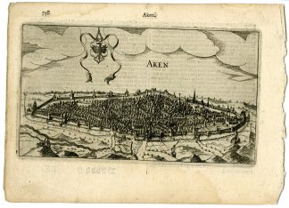 Antique Print-AKEN-AACHEN-VIEW-GERMANY-Kaerius-Guicciardini-c.1610