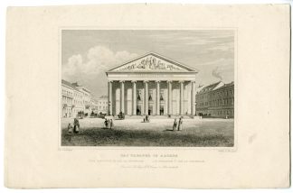 Antique Print-AKEN-AACHEN-THEATER-GERMANY-Poppel-Lange-c.1850