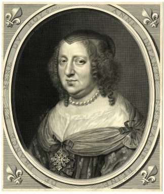 Antique Print-ANNE-OF-AUSTRIA-PORTRAIT-Nanteuil-1671