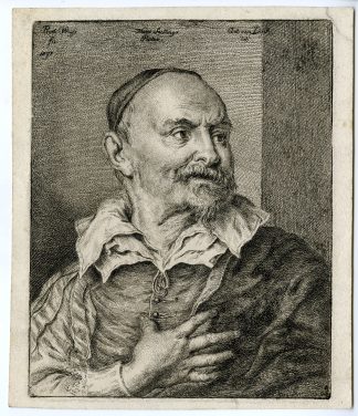 Rare-Antique Master Print-JAN-SNELLINCK-PORTRAIT-Wigss-van Dyck-1791