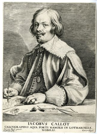 Rare-Antique Master Print-JACQUES-CALLOT-PORTRAIT-Vorsterman-van Dyck-ca. 1635