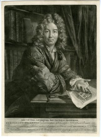 Rare-Antique Master Print-BERNARD-PICART-PORTRAIT-Verkolje-Nattier-1715