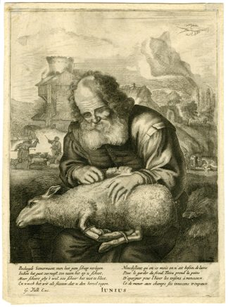 Antique Master Print-JUNIUS-JUNE-TWELVE-MONTHS-van Dalen-Sandrart-c.1700
