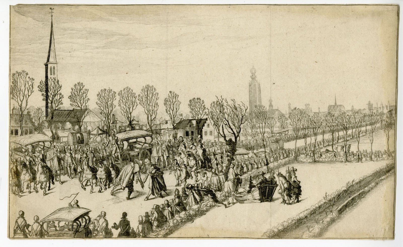 , Rare-Antique Master Print-ARRIVAL-SPANISH-AMBASSADORS-RIJSWIJK-Frisius-1608, Pictura Antique Prints