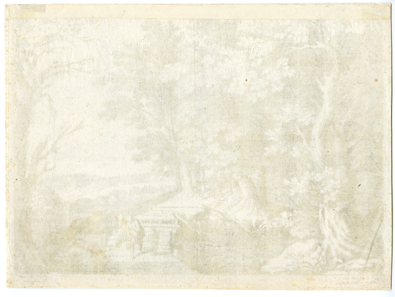 , Antique Master Print-ABRAHAM-ISAAC-ITALIAN LANDSCAPE-van Nieulandt-Bril-c.1610, Pictura Antique Prints