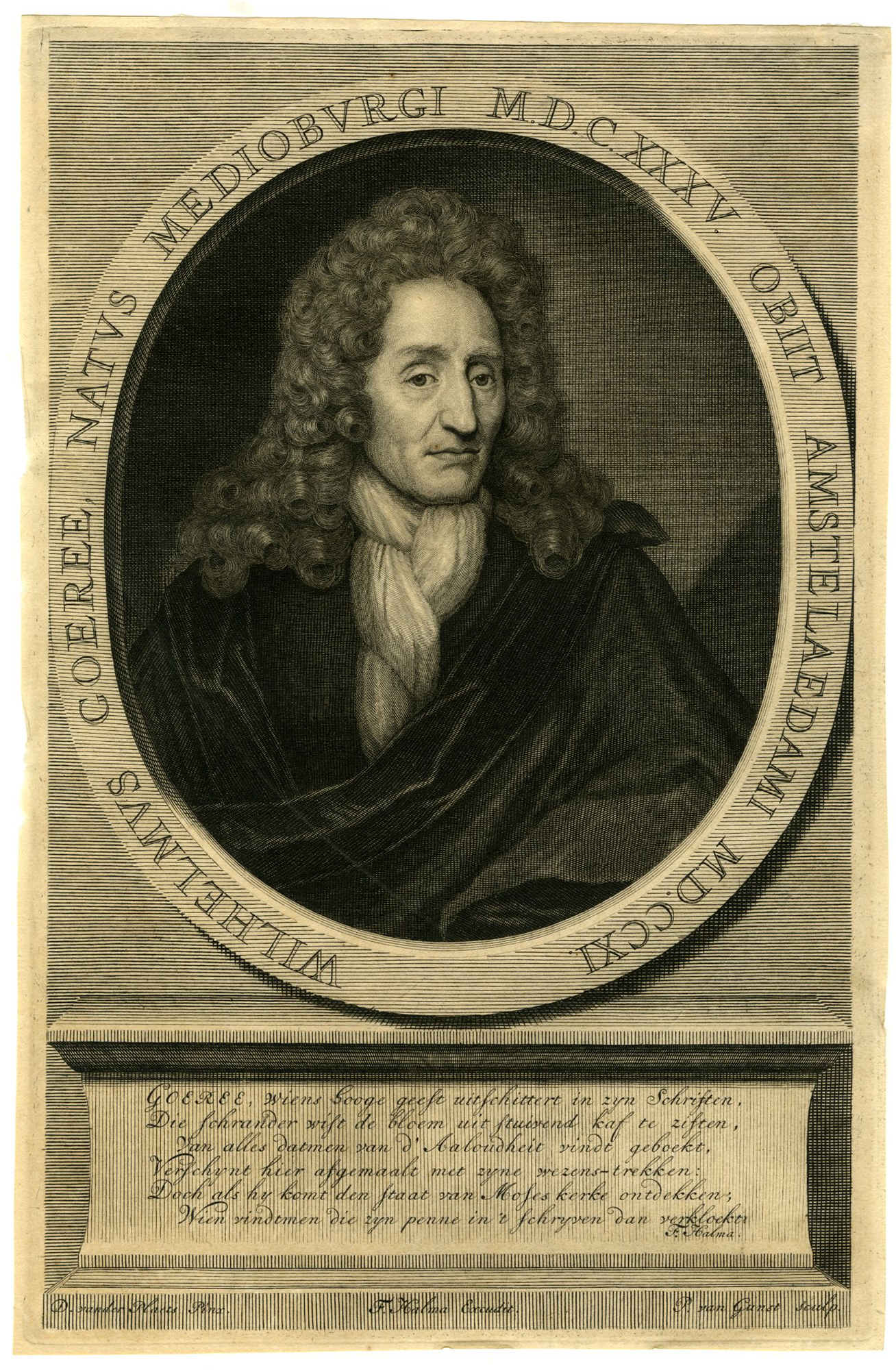 , Antique Master Print-WILLEM-GOEREE-PORTRAIT-Van Gunst-Van der Plas-c.1715, Pictura Antique Prints