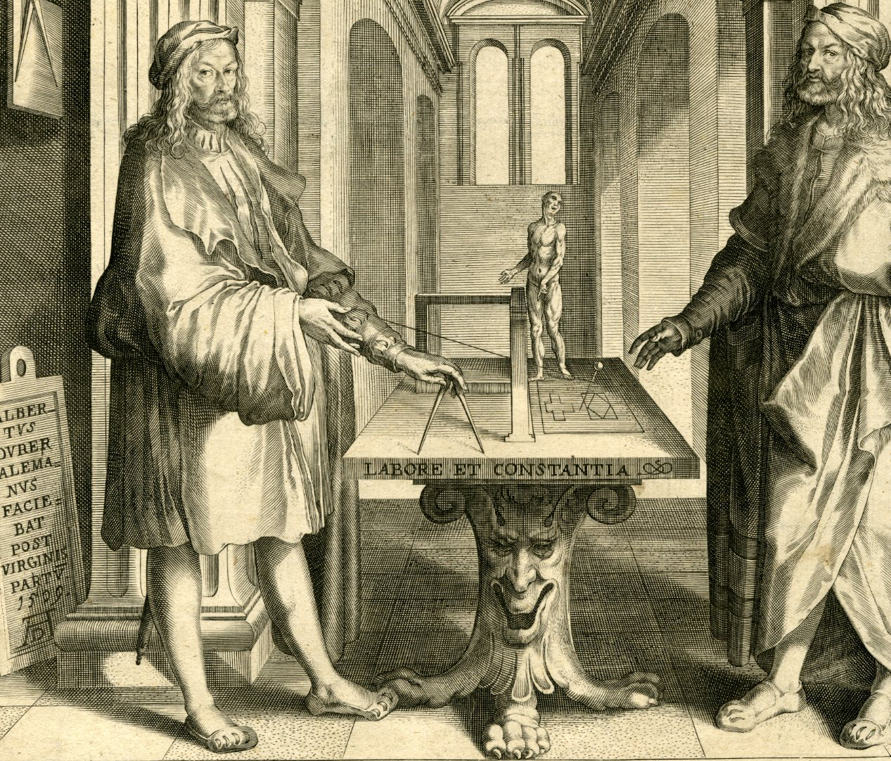 , Rare-Antique Master Print-DURER-DOUBLE-PORTRAIT-Kilian-D?rer-c.1628, Pictura Antique Prints