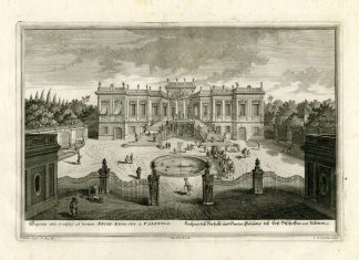 Antique Master Print-VALENCE-ARCHBISHOP-GARDEN-VIENNA-Corvinus-Kleiner-1725