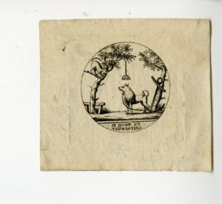 Antique Print-KEESHOND-DUTCH PATRIOTS-SILVER DESIGN-Anonymous-c.1700-1720