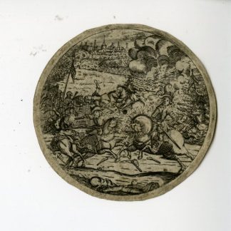 Antique Print-OTTOMAN SIEGE-VILLAGE-BATTLE-SILVER DESIGN-De Vries -c.1700-1720