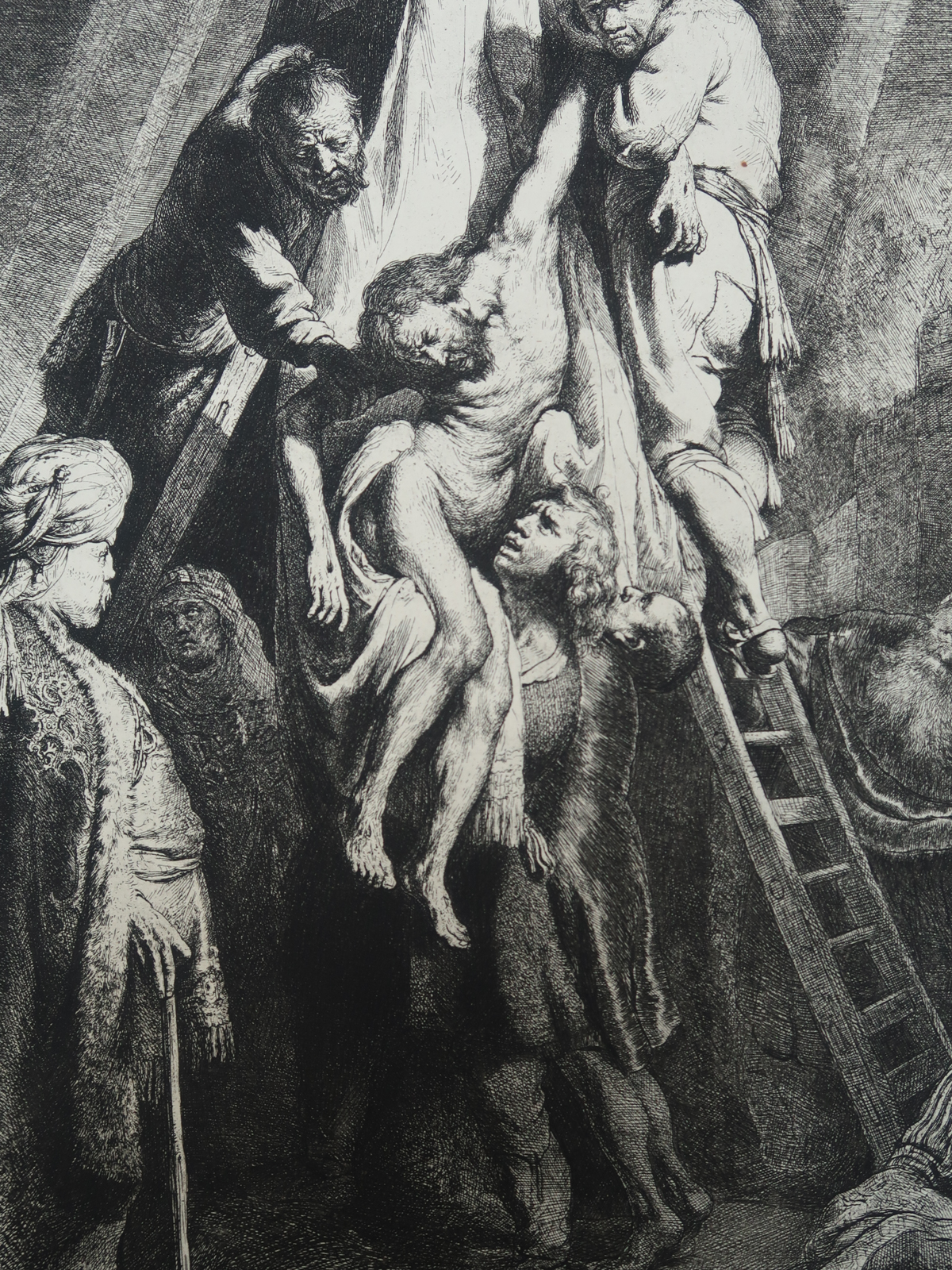 , Antique Master Print-DESCENT-FROM-CROSS-HELIOGRAVURE-Charreyre-Rembrandt-1883, Pictura Antique Prints