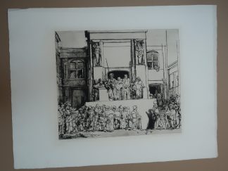 Antique Master Print-CHRIST-PRESENTED-HELIOGRAVURE-Charreyre-Rembrandt-1883