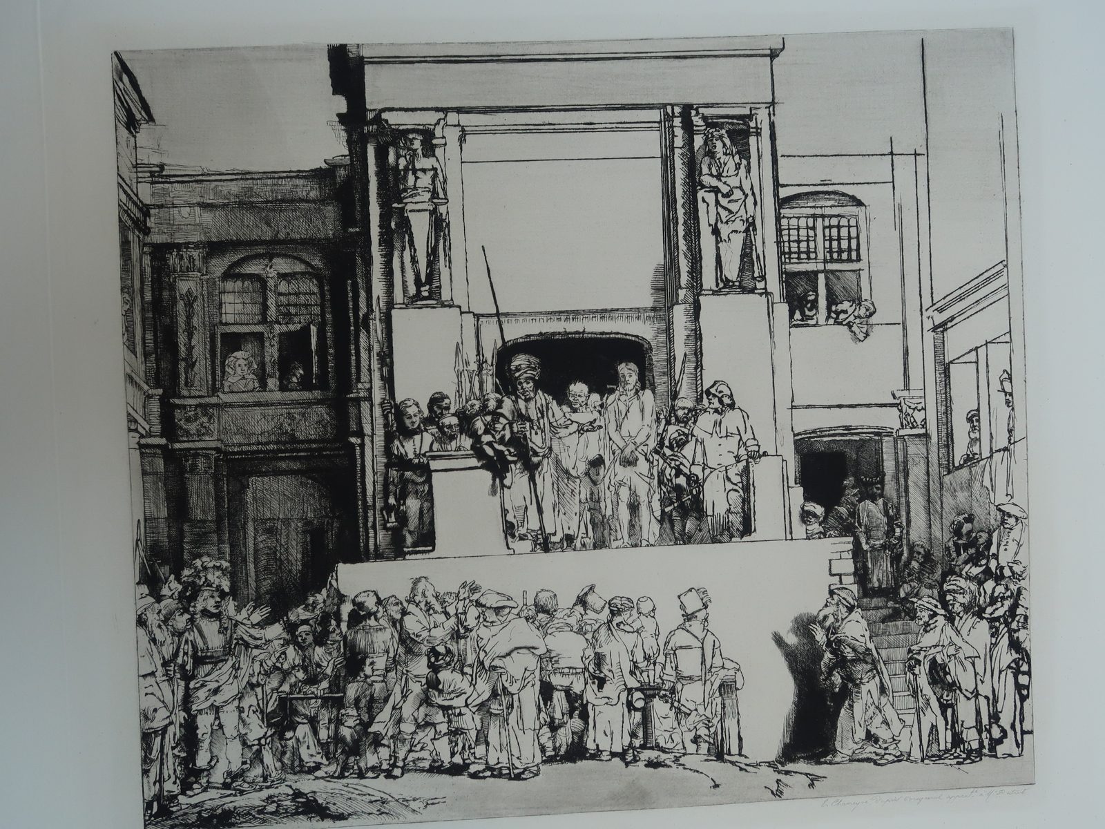 , Antique Master Print-CHRIST-PRESENTED-HELIOGRAVURE-Charreyre-Rembrandt-1883, Pictura Antique Prints