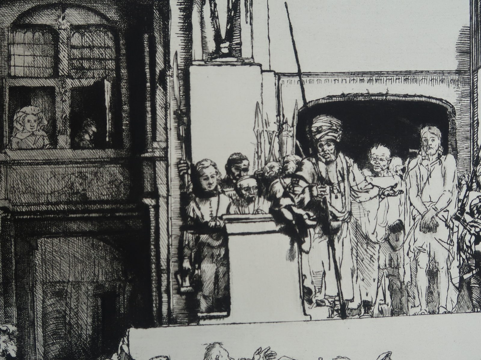 , Antique Master Print-CHRIST-PRESENTED-HELIOGRAVURE-Charreyre-Rembrandt-1883, Pictura Antique Prints