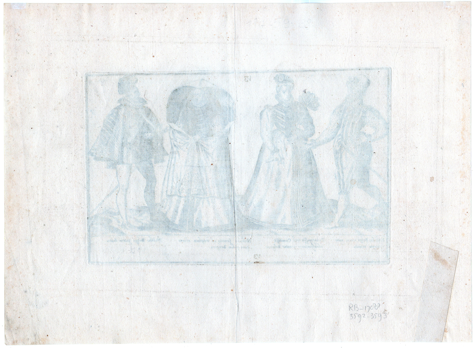 , Antique Master Print-COSTUMES-NETHERLANDS-RENAISSANCE-MEN-WOMEN-de Bruyn -1580, Pictura Antique Prints