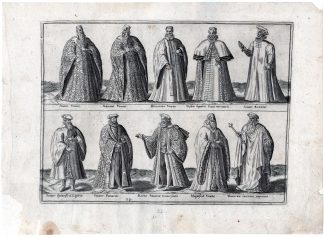 Antique Master Print-COSTUMES-ITALY-SENATOR-LAWYER-NOBLEMAN-de Bruyn -1580