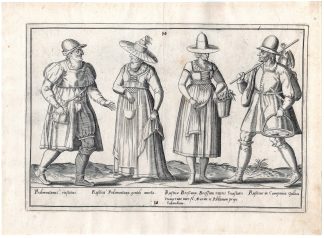 Antique Master Print-COSTUMES-ITALY-FARMERS-TRADESMEN-PROFESSIONS-de Bruyn -1580
