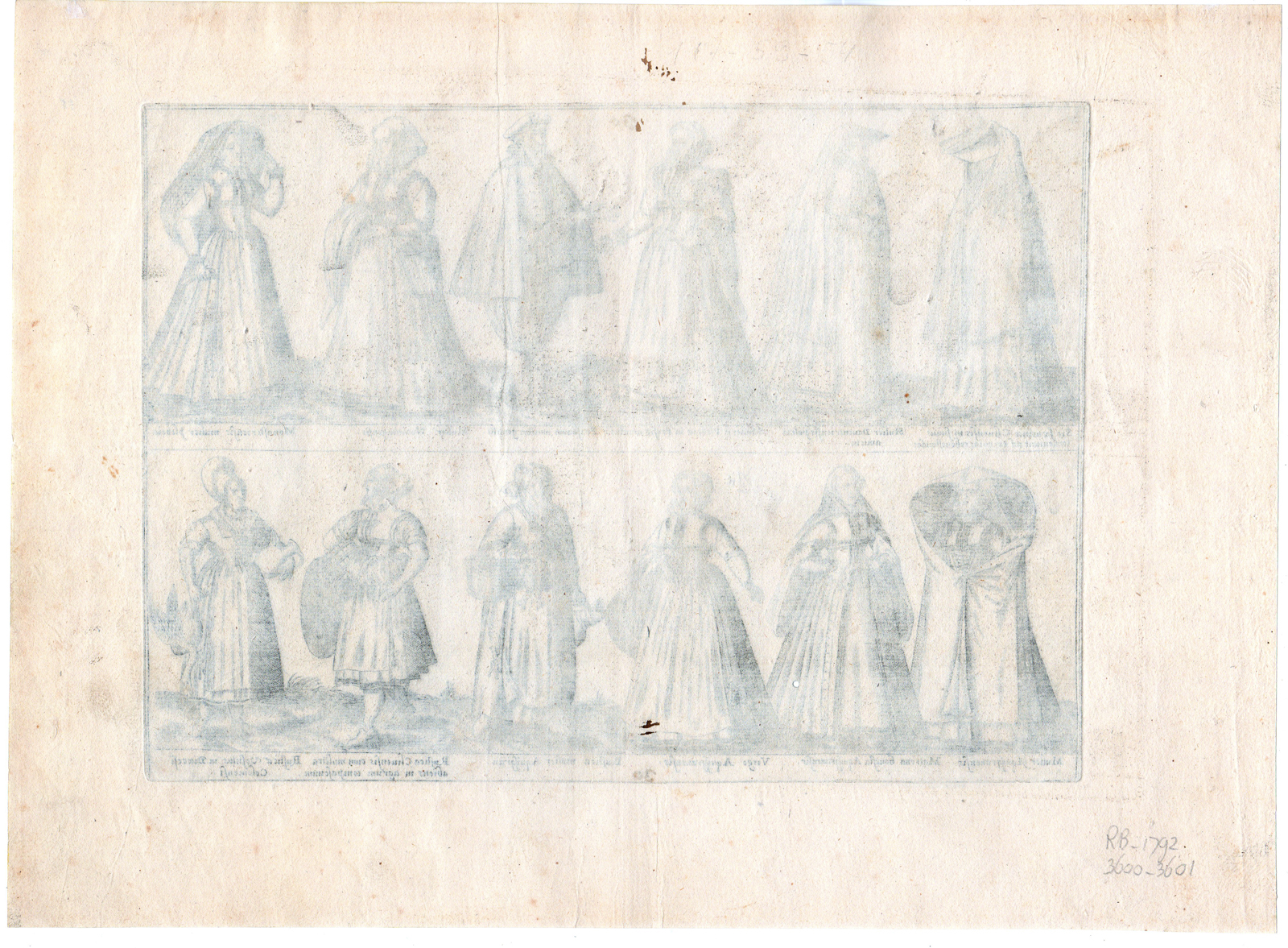 , Antique Print-COSTUMES-FRANCE-NETHERLANDS-GERMANY-PROFESSIONS-de Bruyn -1580, Pictura Antique Prints