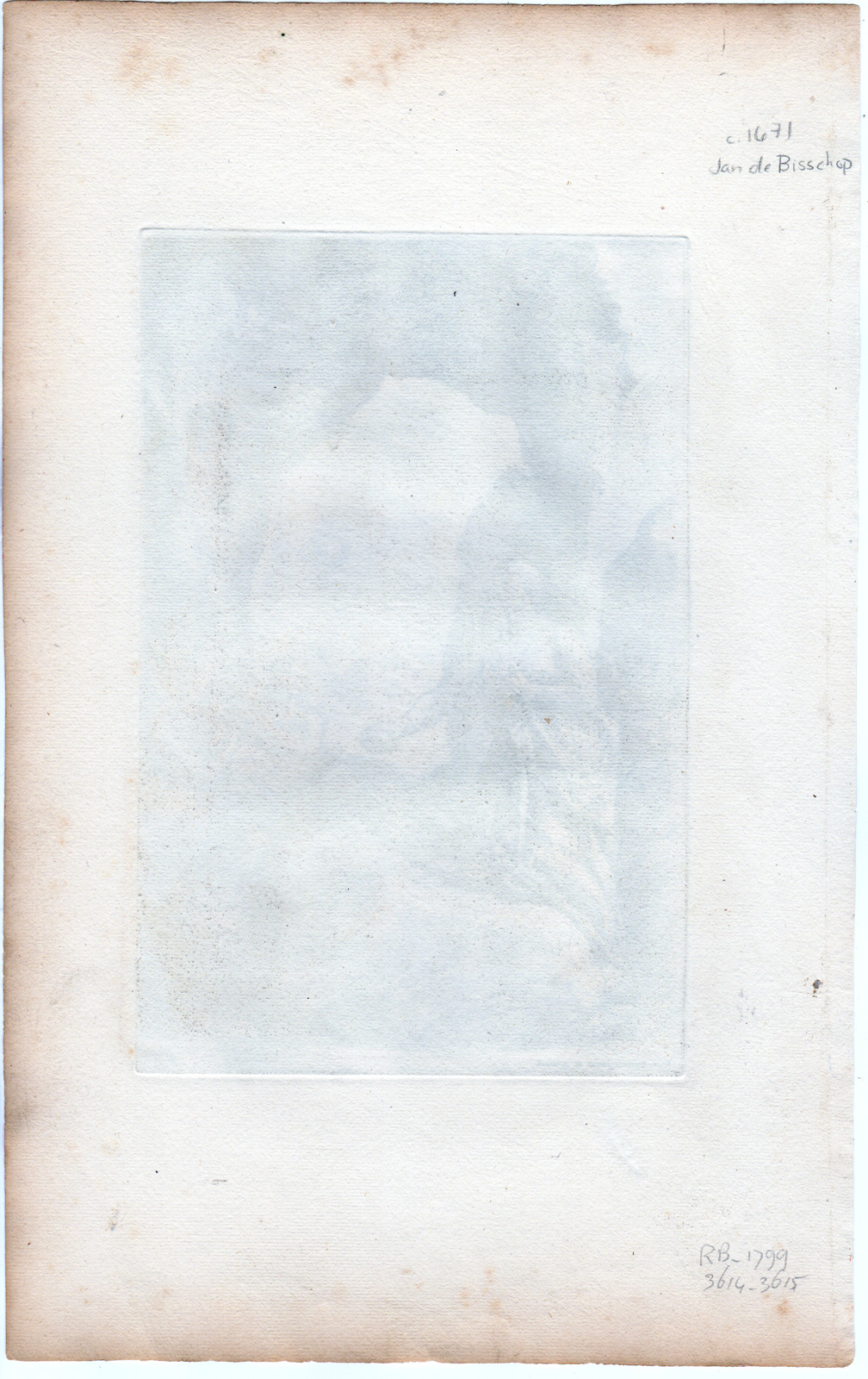 RB 3615 416x660 Antique Master Print-ST JEROME-HIERONYMUS-HOURGLASS-Bisschop-Michelangelo -1671 - Image 2