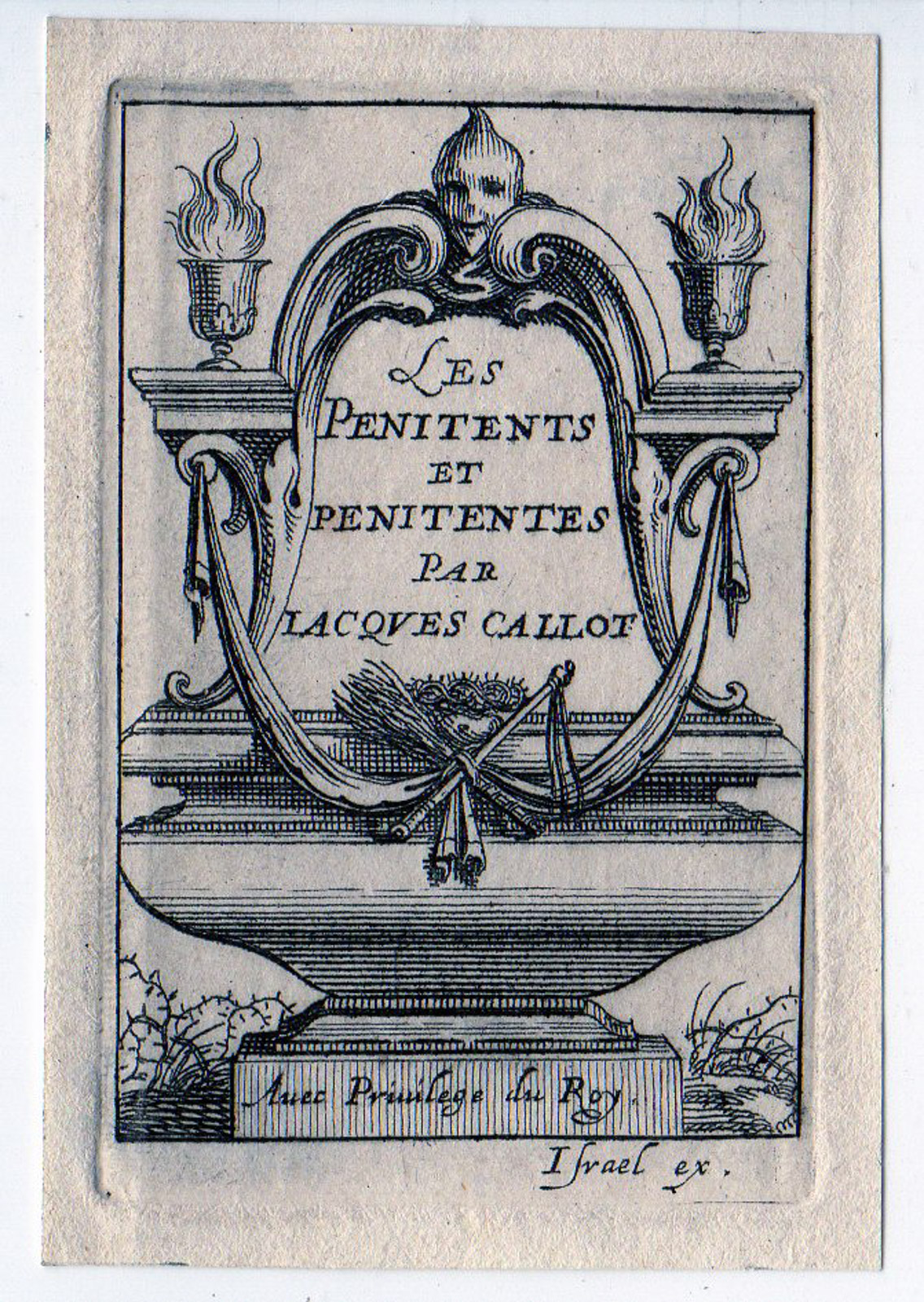 RB 3656 416x586 Antique Print-FRONTISPIECE-PENITENTS-FLAMES-Bosse-1632
