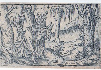 Antique Print-BIBLE-RELIGION-JESUS-ENTRY IN JERUSALEM-MAN IN TREE-Anonymous-1600