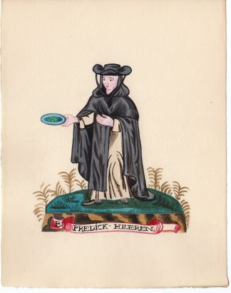 Antique Drawing-RELIGIOUS ORDER-PREDICK-HEEREN-MONK-Anonymous-c.1920