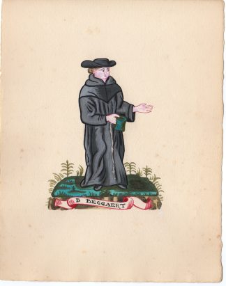 Antique Drawing-RELIGIOUS ORDER-BEGGAERT-HEEREN-NUN-Anonymous-c.1920