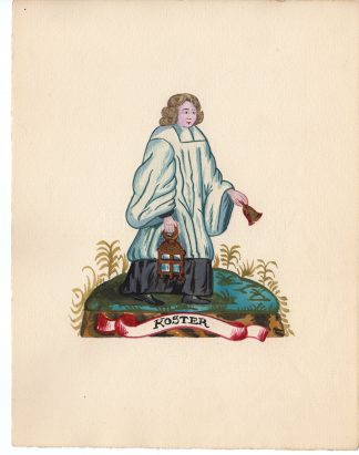 Antique Drawing-RELIGIOUS-SEXTON-KOSTER-Anonymous-c.1920