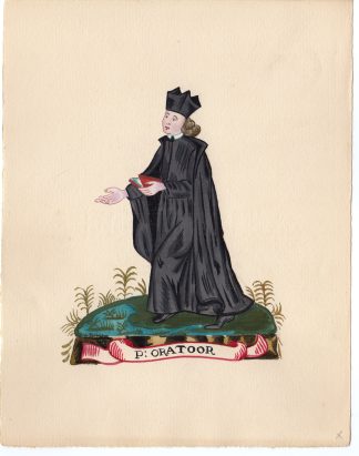 Antique Drawing-RELIGIOUS PREACHER-ORATOR-Anonymous-c.1920