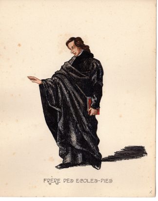 Antique Drawing-COSTUME-BROTHER OF THE MAGICAL SCHOOL-MONK-Anonymous-c.1920
