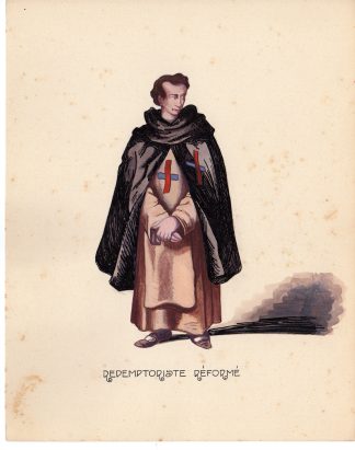 Antique Drawing-RELIGIOUS-COSTUME-REFORM-REDEMPTORIST-MONK-Anonymous-c.1920