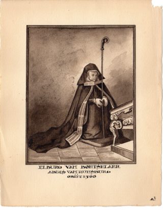 Antique Drawing-RELIGIOUS-COSTUME-ELBURG VAN DEN BOETZELAER-NUN-Anonymous-c.1920