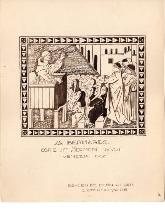 Antique Drawing-SAINT-BERNARDO-Anonymous-c.1920