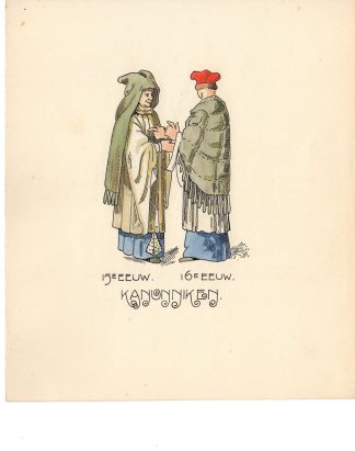 Antique Drawing-CANONS-15TH CENTURY-16TH CENTURY-Anonymous-c.1920