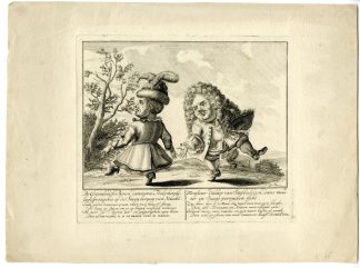 Antique Master Print-DWARF-DANCERS-TREKPHORSKI-DIKKOP-SATIRE-Wolrab-c.1720-1725