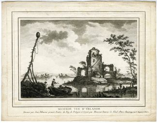 Antique Master Print-SECOND-VIEW-IRELAND-RUINS-LANDSCAPE-Deny-Pillement-1770