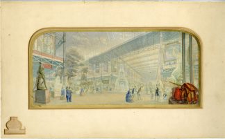 Antique Master Print-INTERIOR-GREAT-EXHIBITION-CRYSTAL-PALACE-Baxter-1851