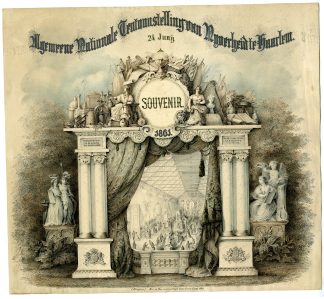 Antique Drawing-TENTOONSTELLING-NIJVERHEID-HAARLEM-van Looij-1861