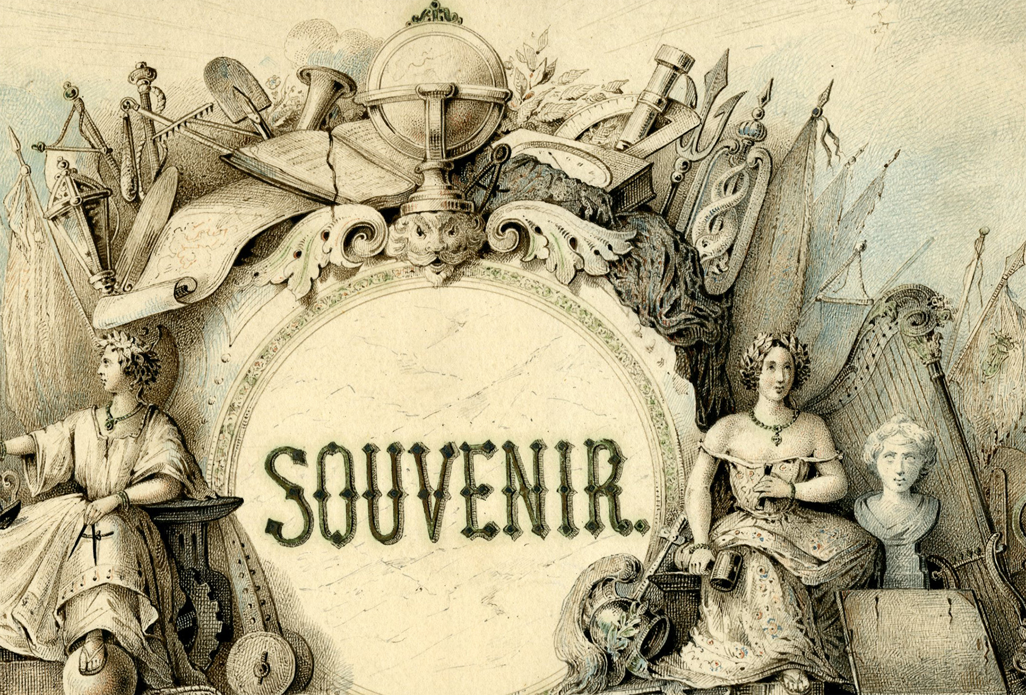 , Antique Drawing-TENTOONSTELLING-NIJVERHEID-HAARLEM-van Looij-1861, Pictura Antique Prints