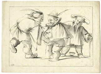 Antique Master Print-DWARFS-EARLY LITHOGRAPH-Piloty-Callot-c.1810-1820