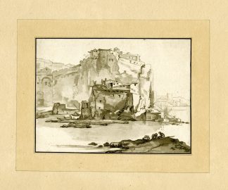 Antique Master Print-MEDITERRANEAN-SEASCAPE-AQUATINT-Prestel-Wyck-1782-1785