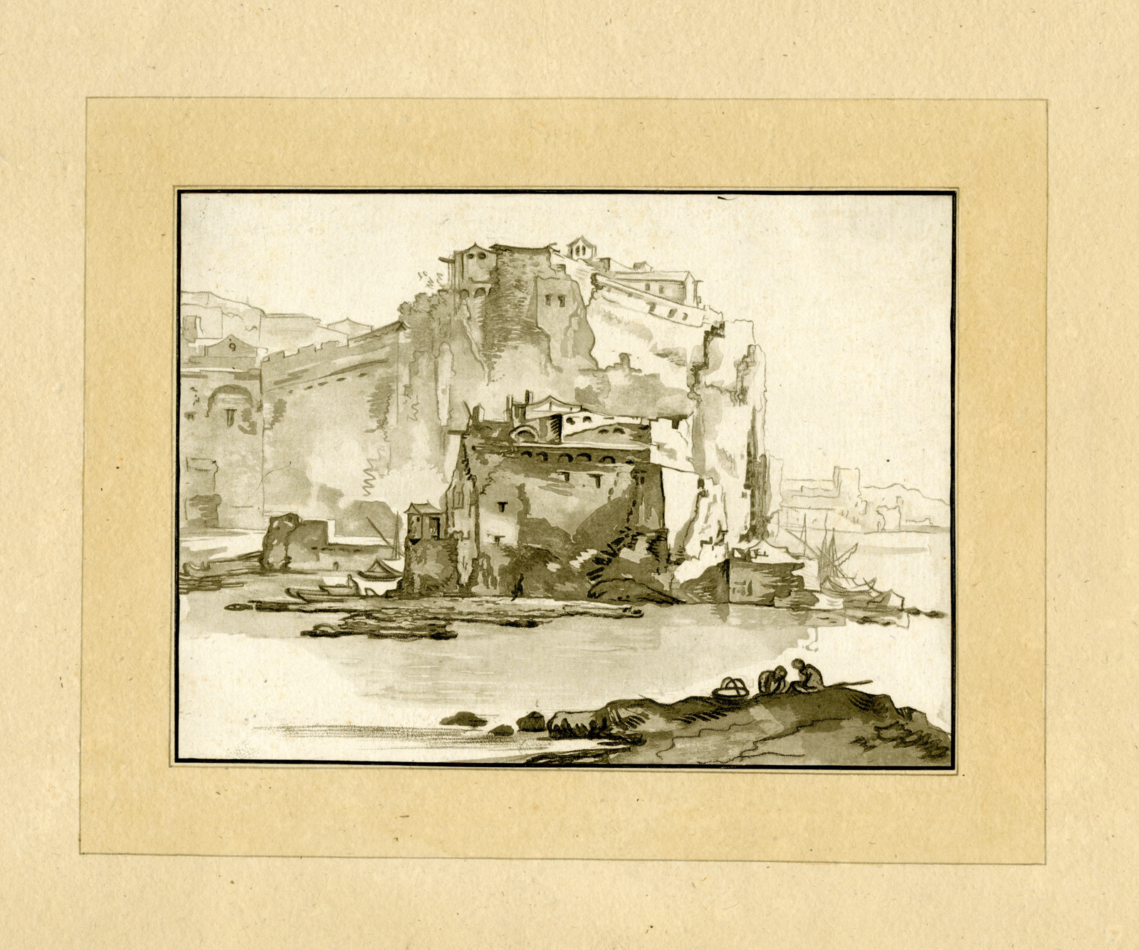 , Antique Master Print-MEDITERRANEAN-SEASCAPE-AQUATINT-Prestel-Wyck-1782-1785, Pictura Antique Prints