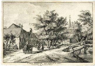 Antique Master Print-NETHERLANDS-RIJSWIJK-VILLAGE-VIEW-la Fargue-1761